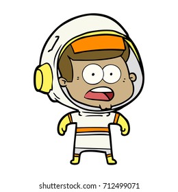 Cartoon überraschte Astronaut