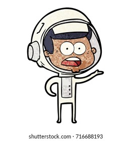 Cartoon überraschte Astronaut