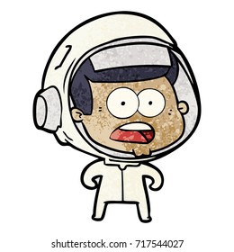 Cartoon überraschte Astronaut