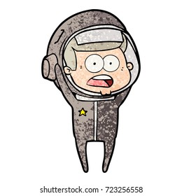 Cartoon überraschte Astronaut