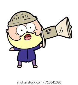 Cartoon überraschte Bärenmann