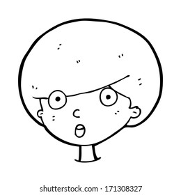 cartoon surprised boy