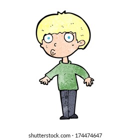 cartoon surprised boy
