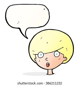 cartoon surprised boy with speech bubble