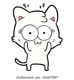 Cartoon überraschte Katze