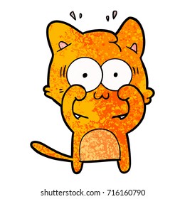 cartoon surprised cat