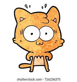 cartoon surprised cat