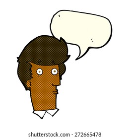 cartoon surprised expression with speech bubble