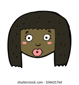 cartoon surprised face