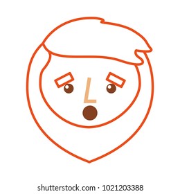 cartoon surprised face man beard character