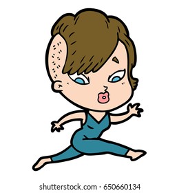 cartoon surprised girl