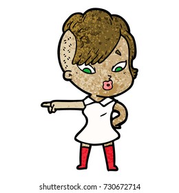 cartoon surprised girl