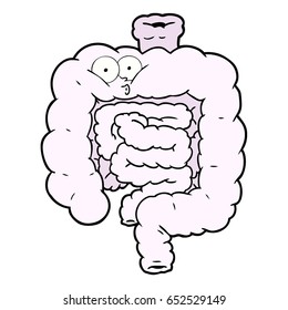 cartoon surprised intestines