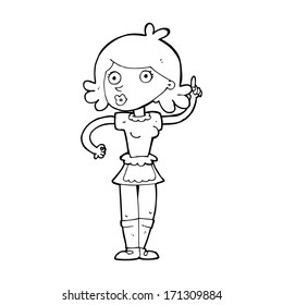 criada sorprendida con dibujos animados