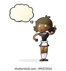 caricatura sorprendida criada con burbuja de pensamiento