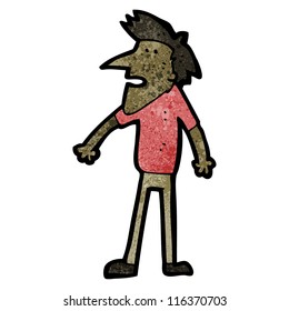 Cartoon überraschte Mann
