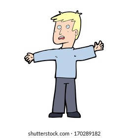 cartoon surprised man