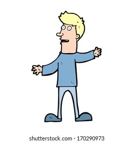 cartoon surprised man