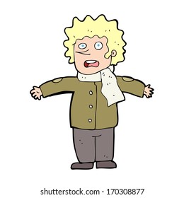 Cartoon überraschte Mann