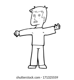 caricatura de un hombre sorprendido