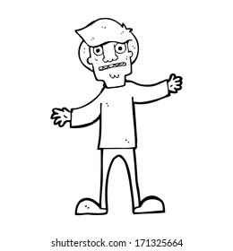 cartoon surprised man