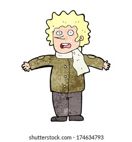 cartoon surprised man