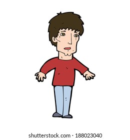 desenho animado homem surpreso