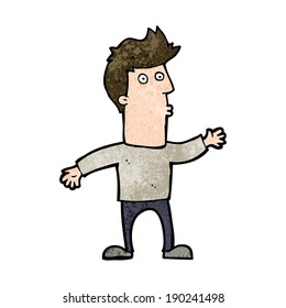 Cartoon überraschte Mann