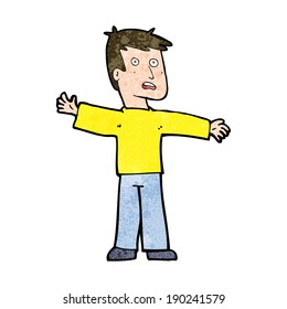 caricatura de un hombre sorprendido