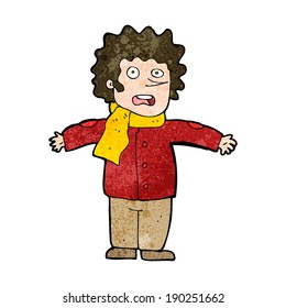 Cartoon überraschte Mann