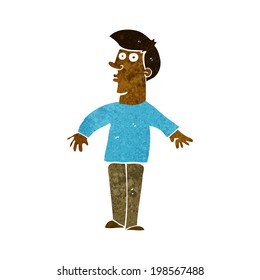 caricatura de un hombre sorprendido