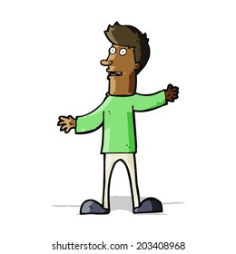 cartoon surprised man