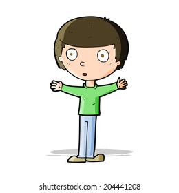 cartoon surprised man
