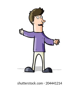 caricatura de un hombre sorprendido