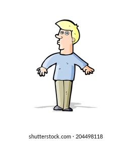 cartoon surprised man