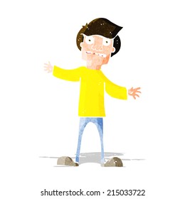 cartoon surprised man