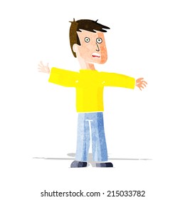 cartoon surprised man