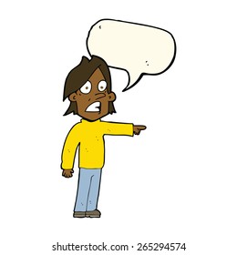 cartoon surprised man with speech bubble