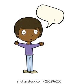 cartoon surprised man with speech bubble