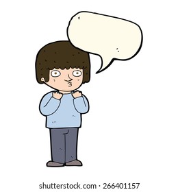 cartoon surprised man with speech bubble