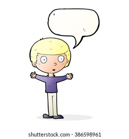 cartoon surprised man with speech bubble