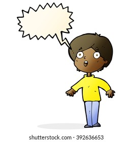 cartoon surprised man with speech bubble