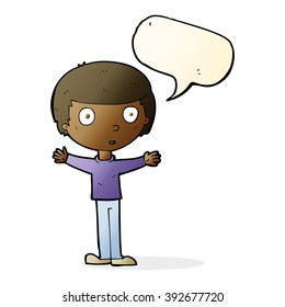 caricatura sorprendida hombre con burbuja de habla