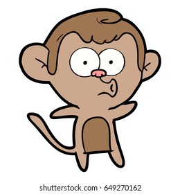 cartoon surprised monkey