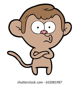 cartoon surprised monkey