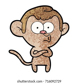 cartoon surprised monkey
