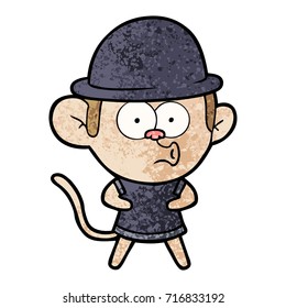 caricatura de macaco surpreso