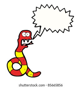 cartoon surprised snake