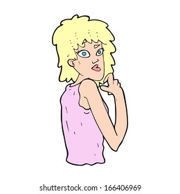 cartoon surprised woman