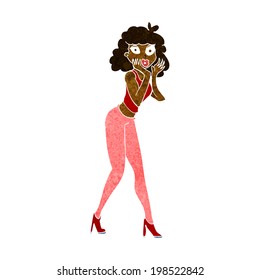 cartoon surprised woman